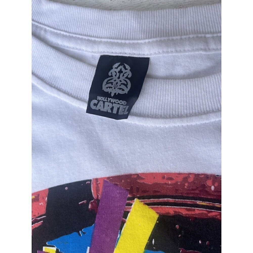 Hollywood Cartel Pin Ballen White T-Shirt Men’s Vintage 90s Size 3XL - Picture 9 of 16